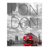 Red Buses in London | Text & Skyline (Print Only) thumbnail