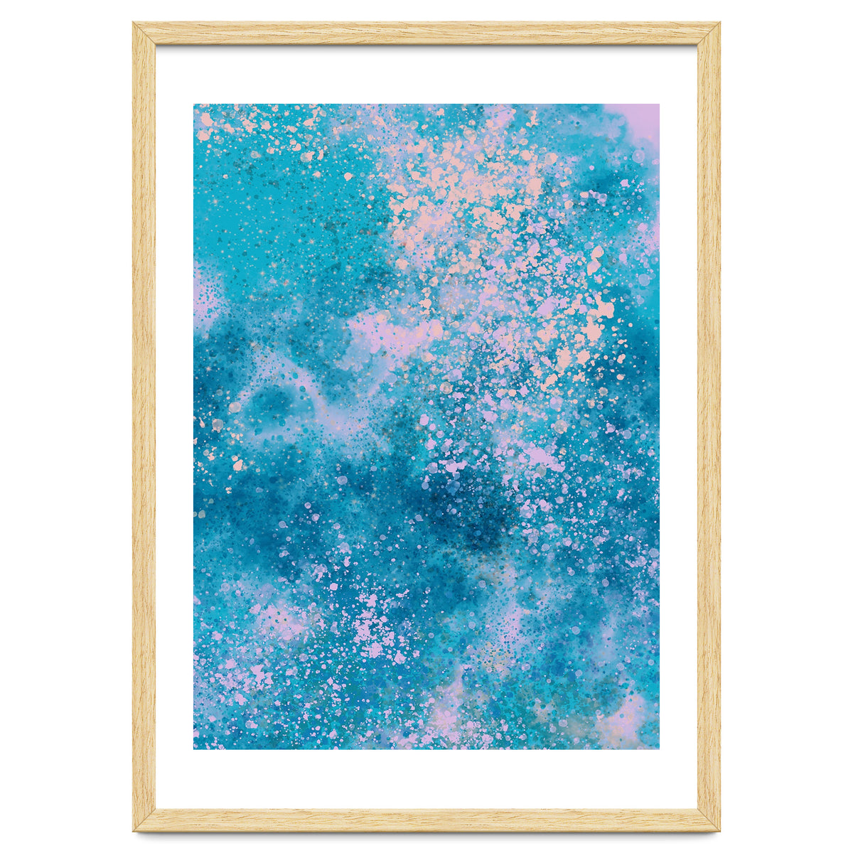 Abstract Watercolor Pink Blue