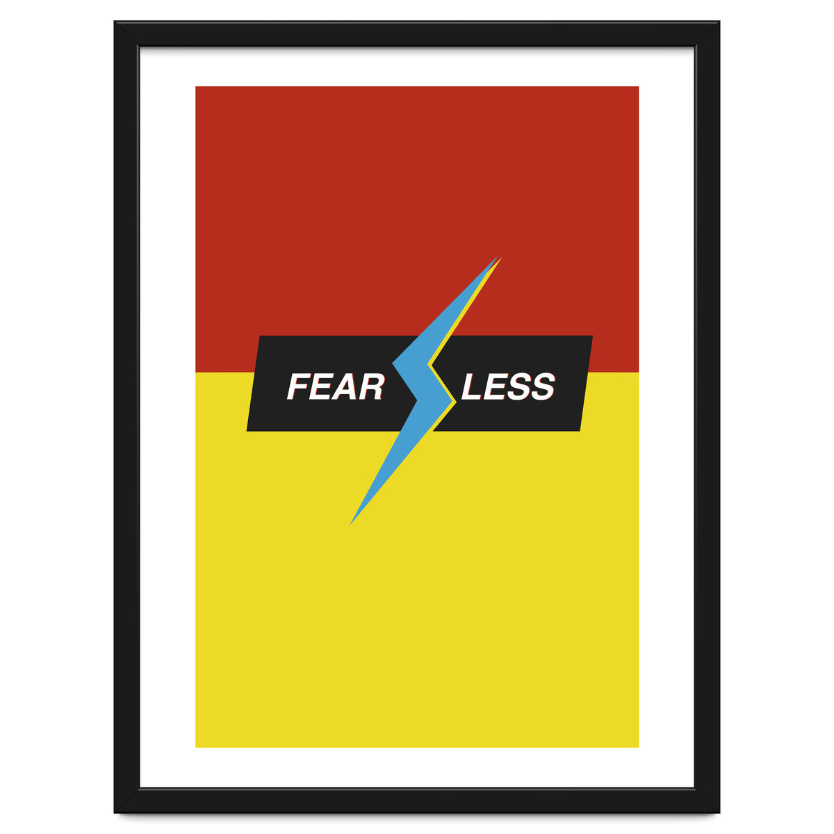 Modern Geometric Minimalist Typography Fear Less