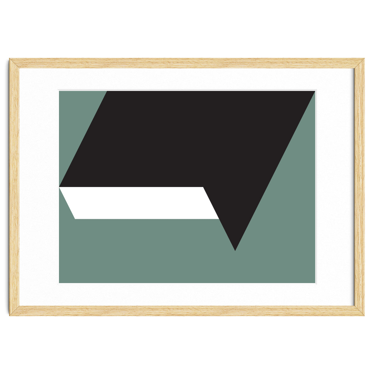 Geometric Shapes No. 85 - black, white & grey