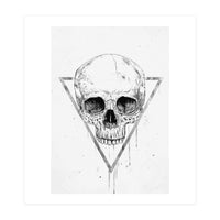 Skull In A Triangle (bw) (Print Only)