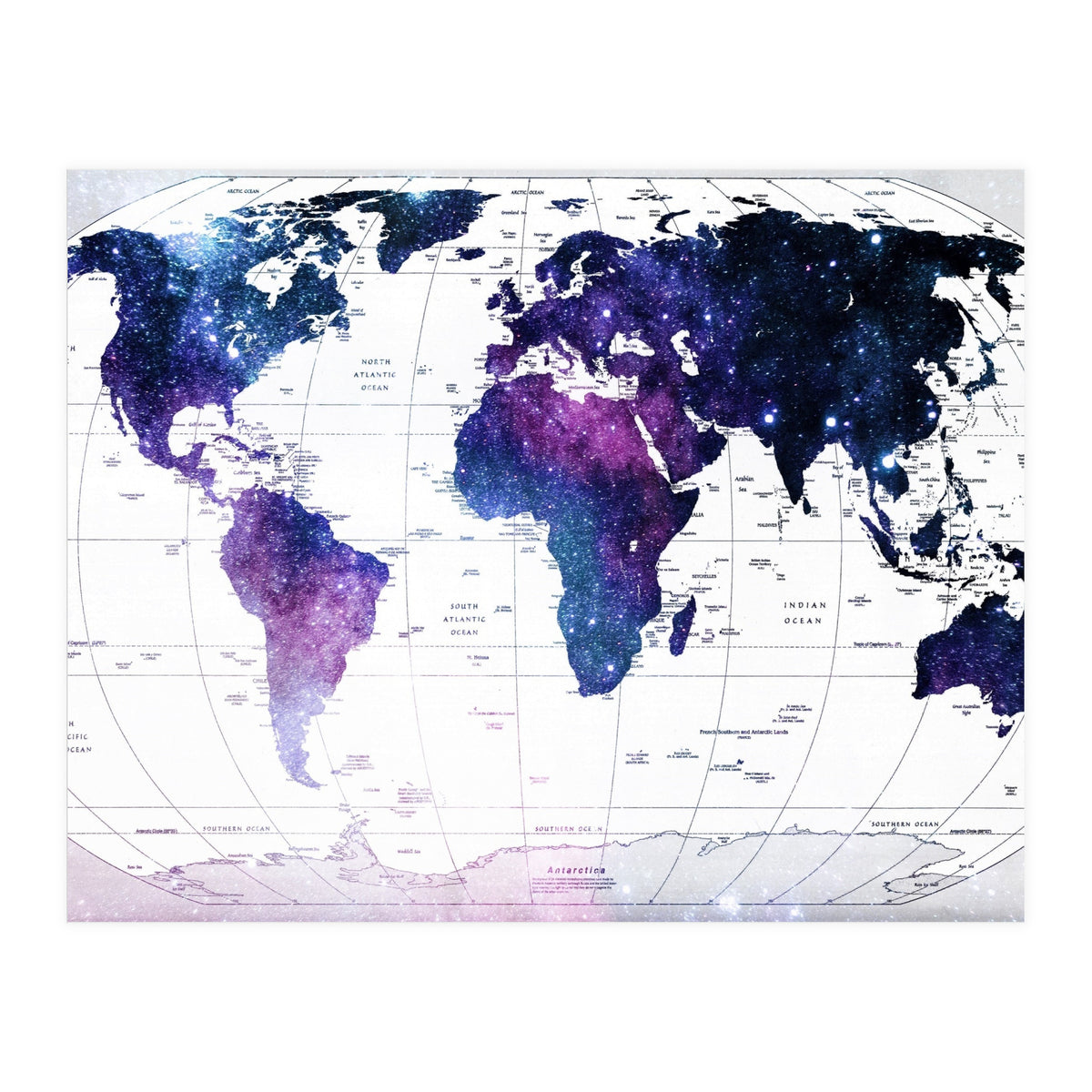ALLOVER THE WORLD-Galaxy map (Print Only)