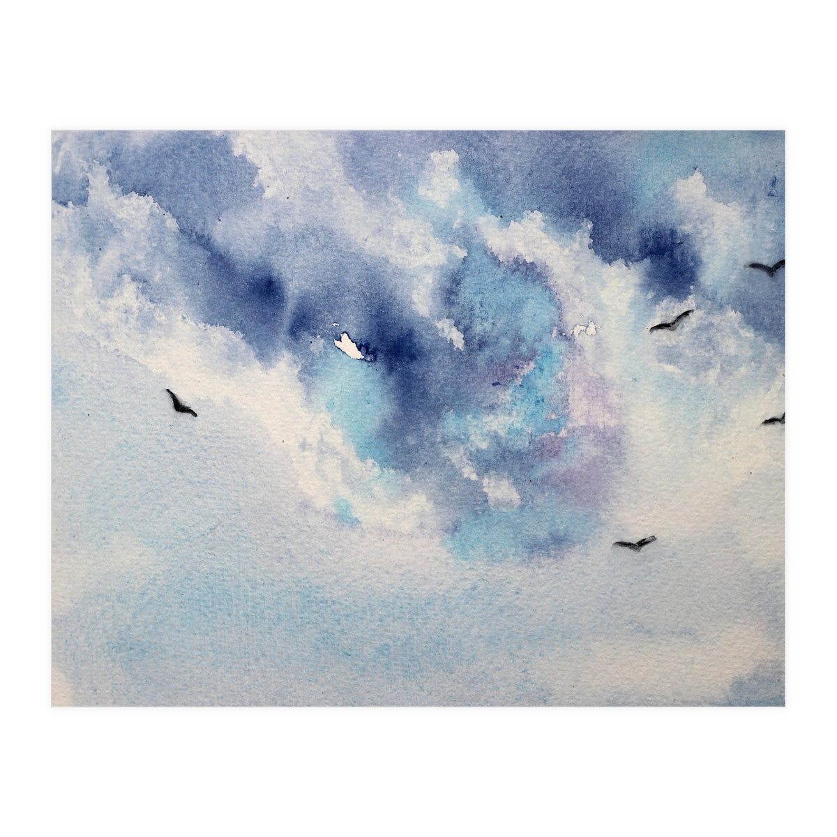 Dramatic sky || watercolor (Print Only)