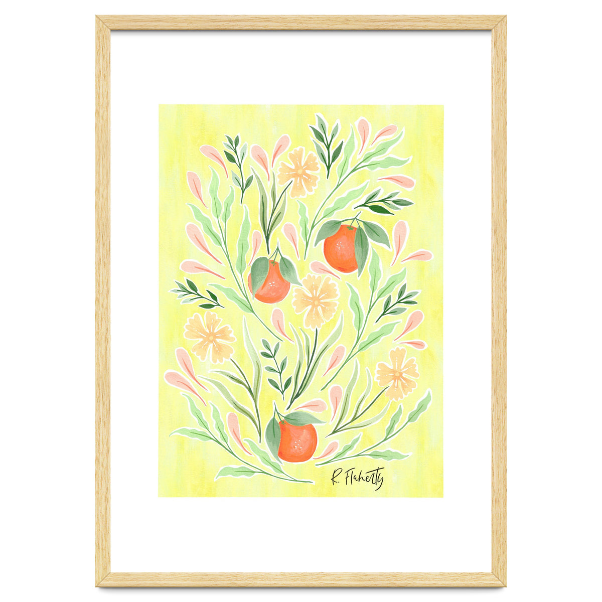 Wild Orange Floral | Yellow