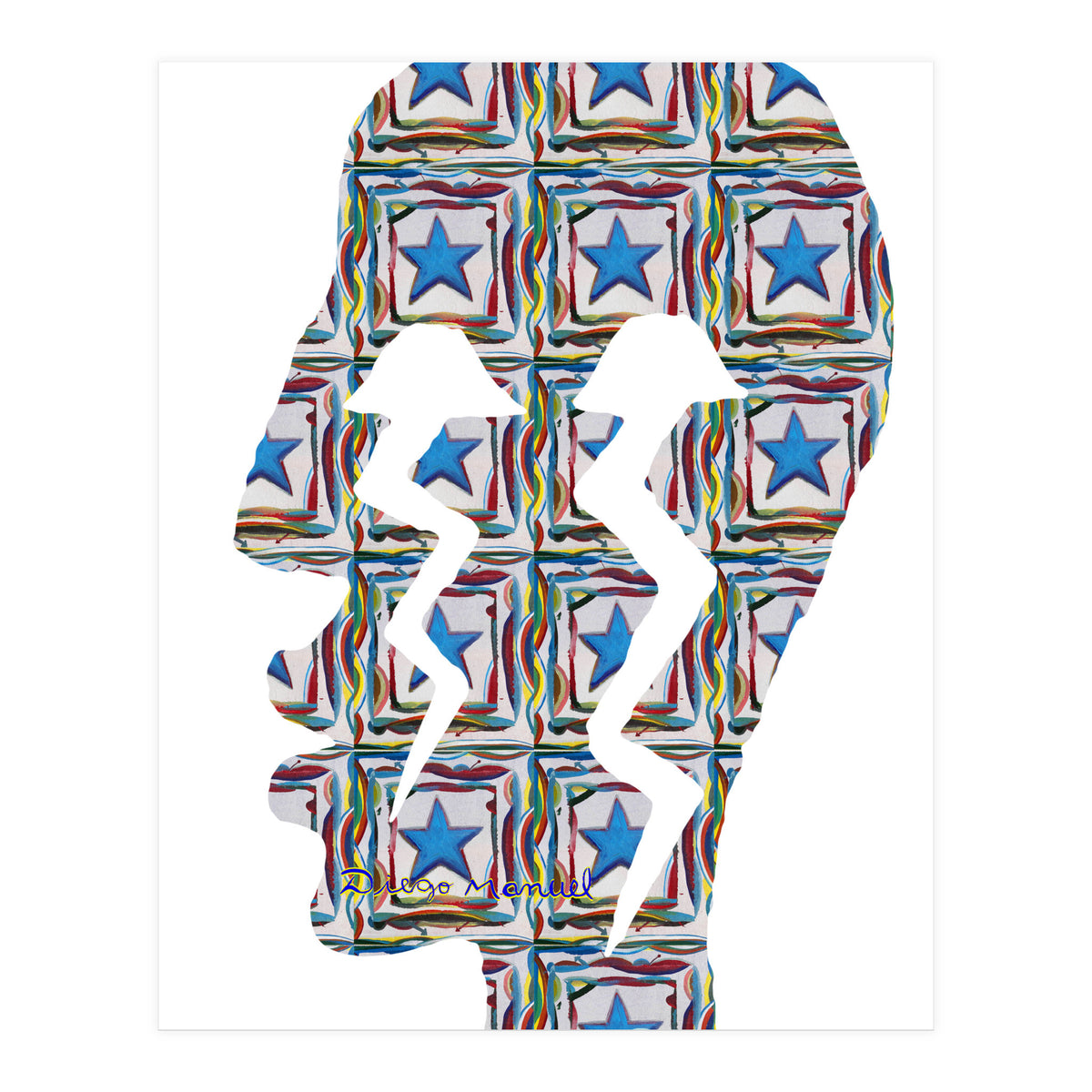 Perfil Con Rayos 12  (Print Only)