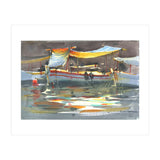 Yacht painting art watercolor (Print Only) thumbnail