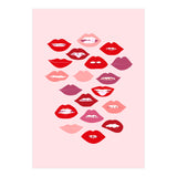 Lips Red with Pink Background (Print Only) thumbnail