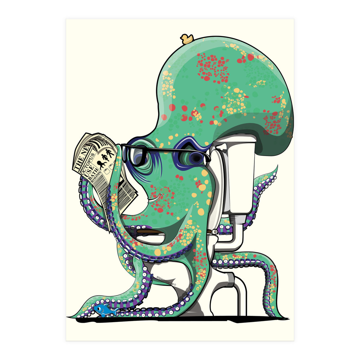 Octopus on the Toilet (Print Only)