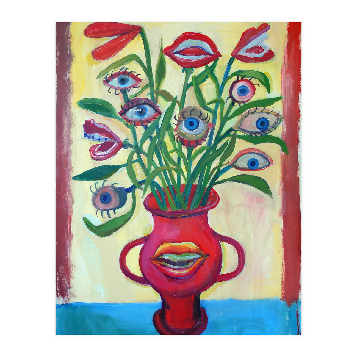 Florero Y Ojos (Print Only)