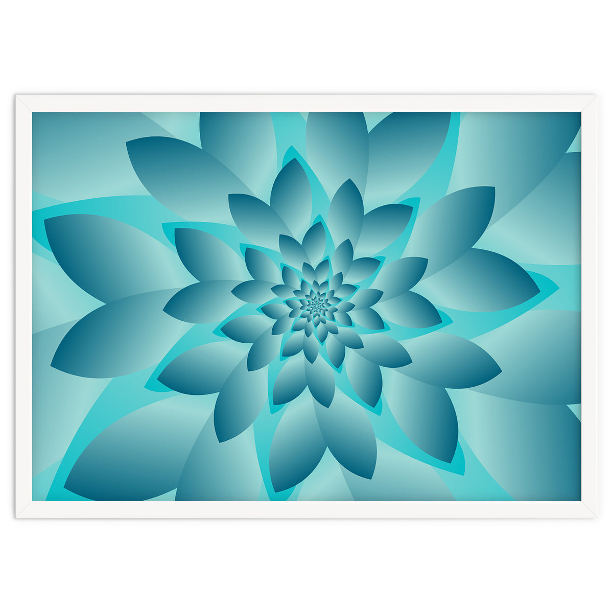 Abstract Modern Optical Illusion Floral Design Art