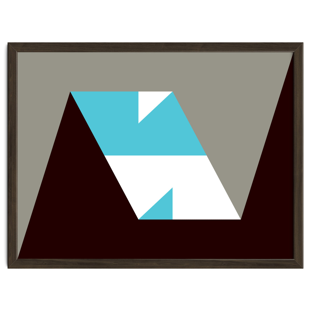 Geometric Shapes No. 48 - grey & blue