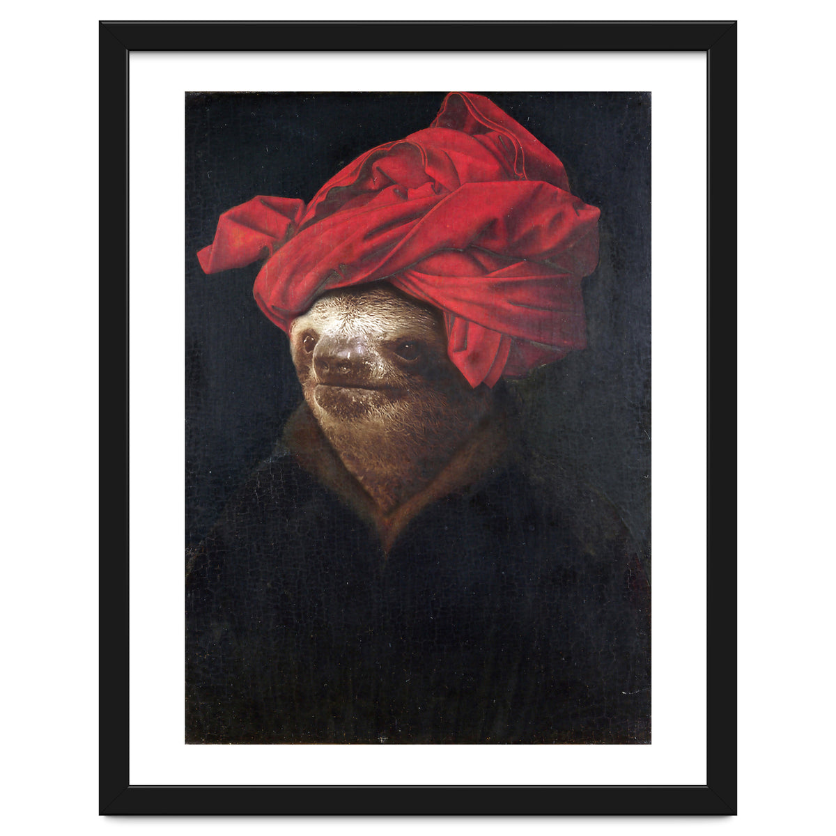 Sloth With Red Turban
