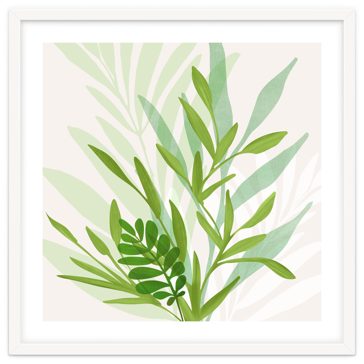 Wild Greenery Abstract Botanical