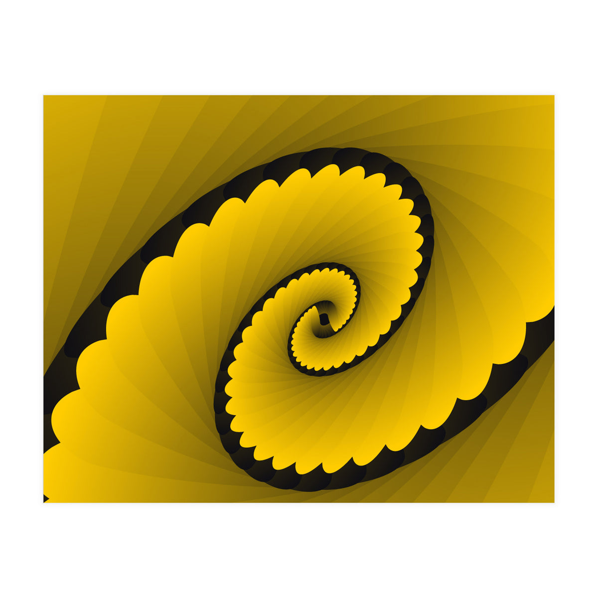 Abstract Floral Yellow (Print Only)