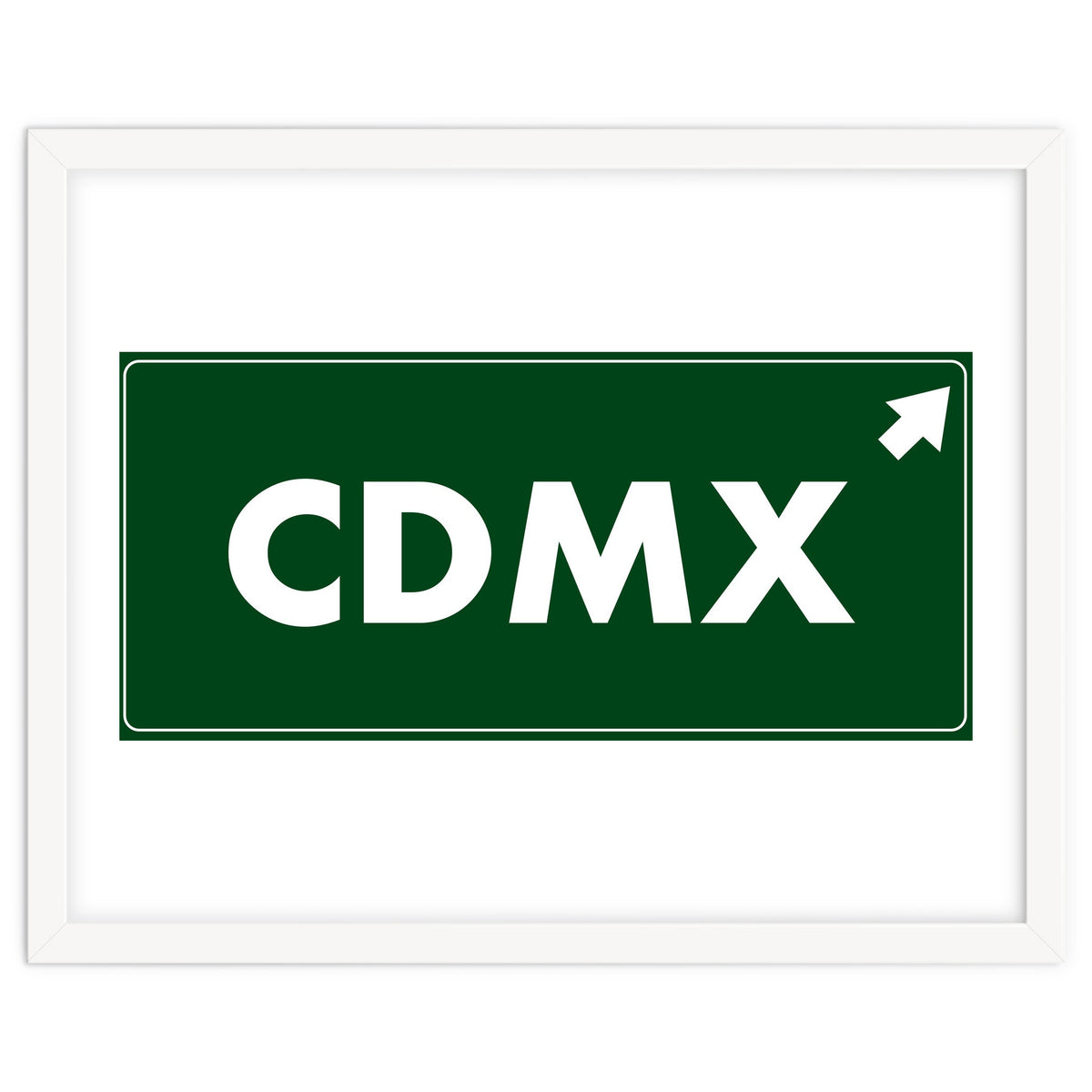 Let`s go to CDMX, Mexico! Green road sign