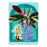 Moroccan Shelfie | Tropical Teal Plants Botanical | Exotic Modern Bohemian Eclectic Décor  (Print Only) thumbnail