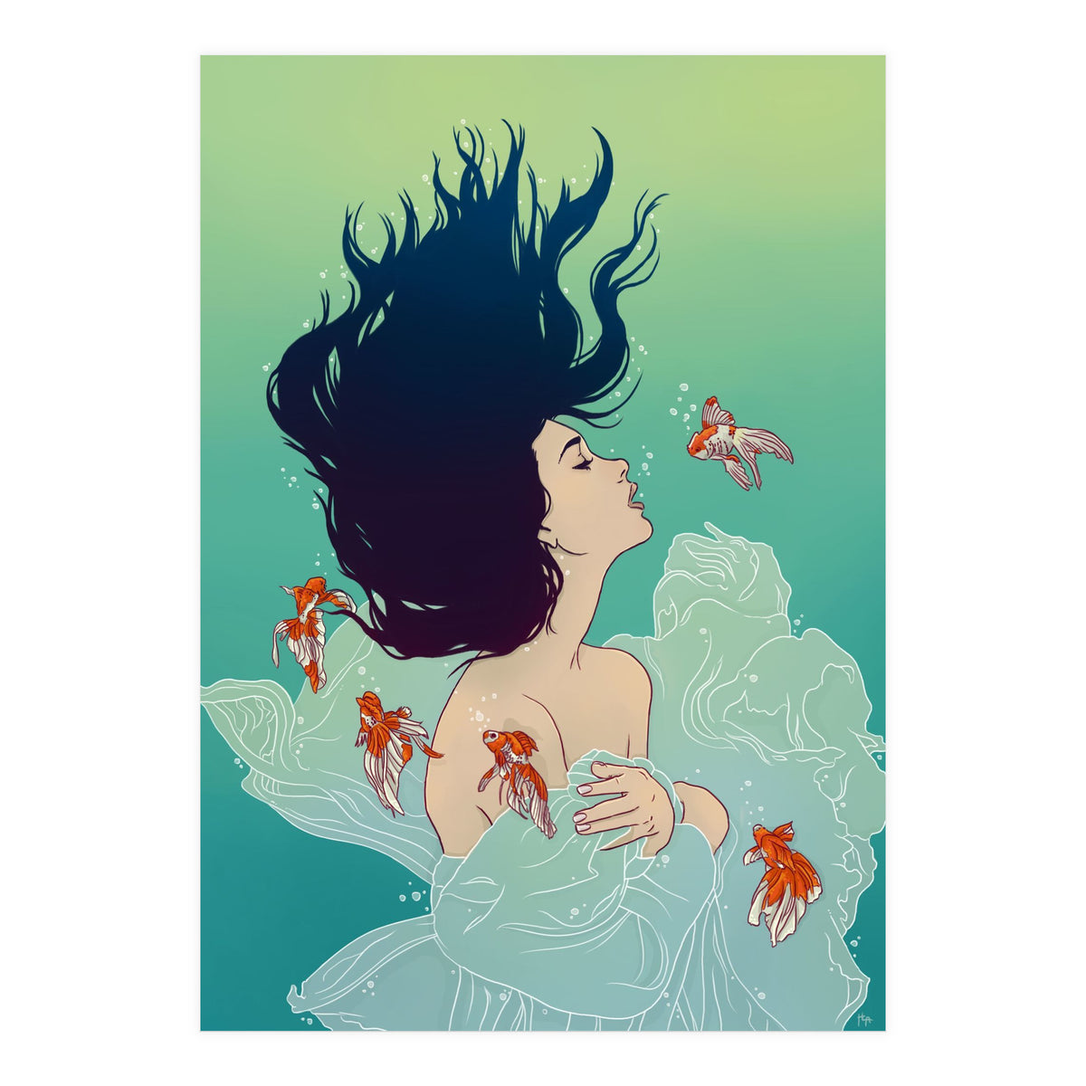 Underwater Lady  (Print Only)