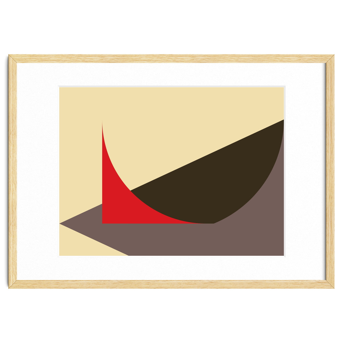 Geometric Shapes No. 6 - brown, beige & red
