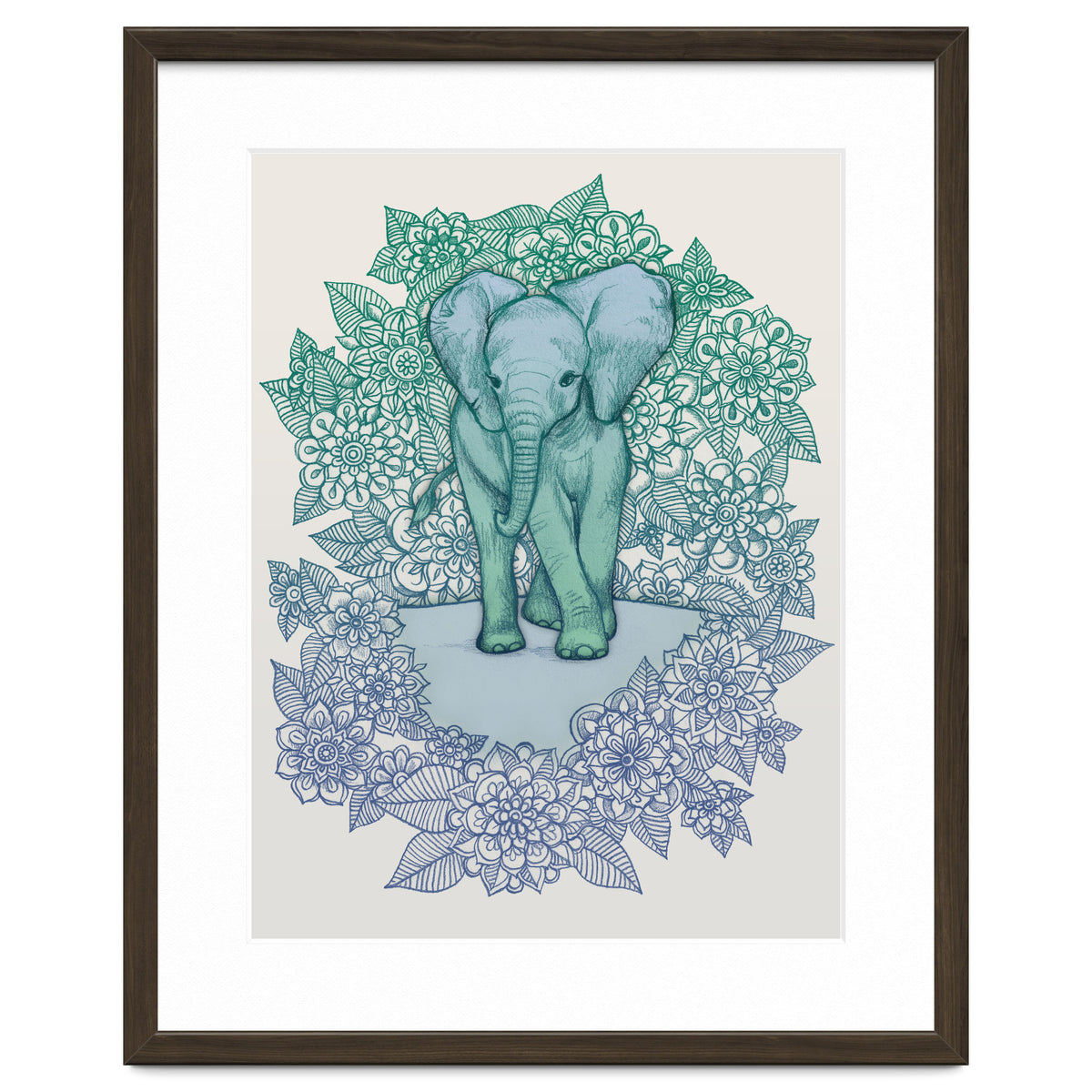 Emerald Elephant in the Lilac Evening