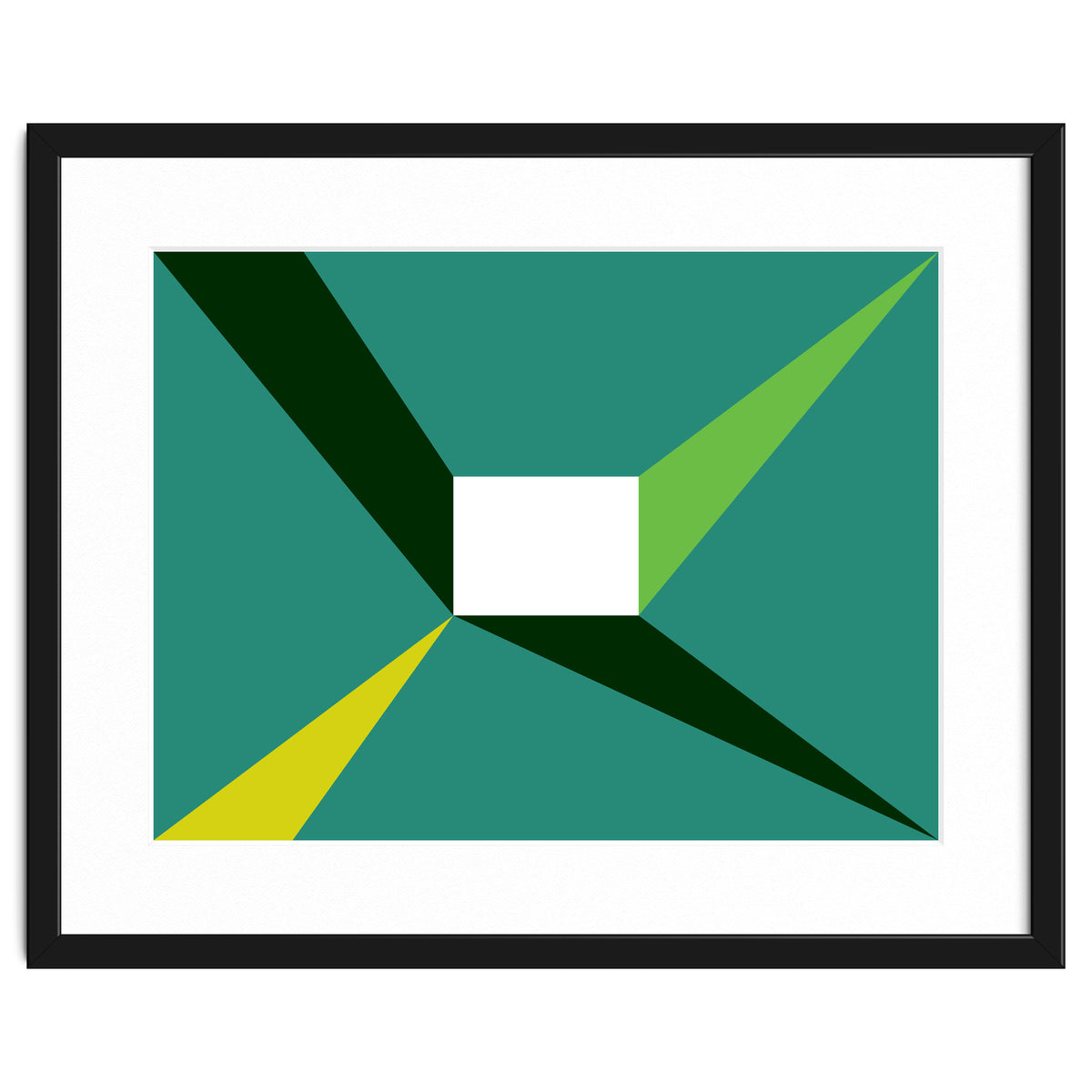 Geometric Shapes No. 27 - green, yellow & lime