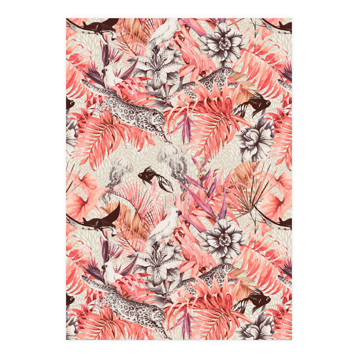 Tropical paradise pink  (Print Only)