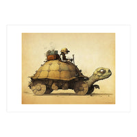 Tortoise Car Steampunk Illustration (Print Only)