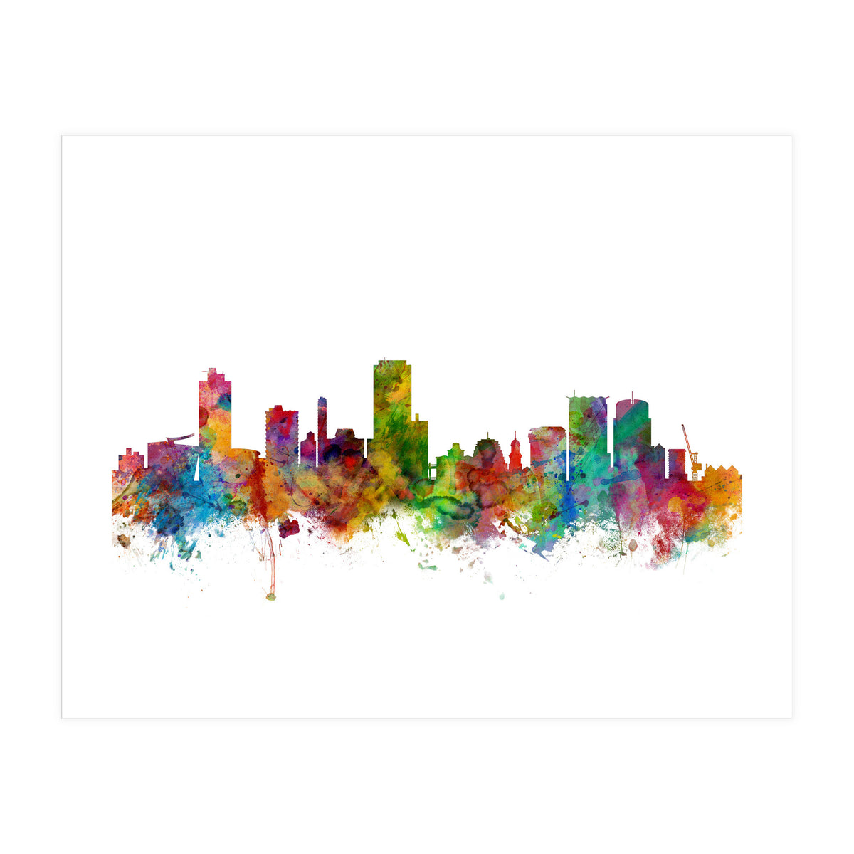 Wellington New Zealand Skyline (Print Only)