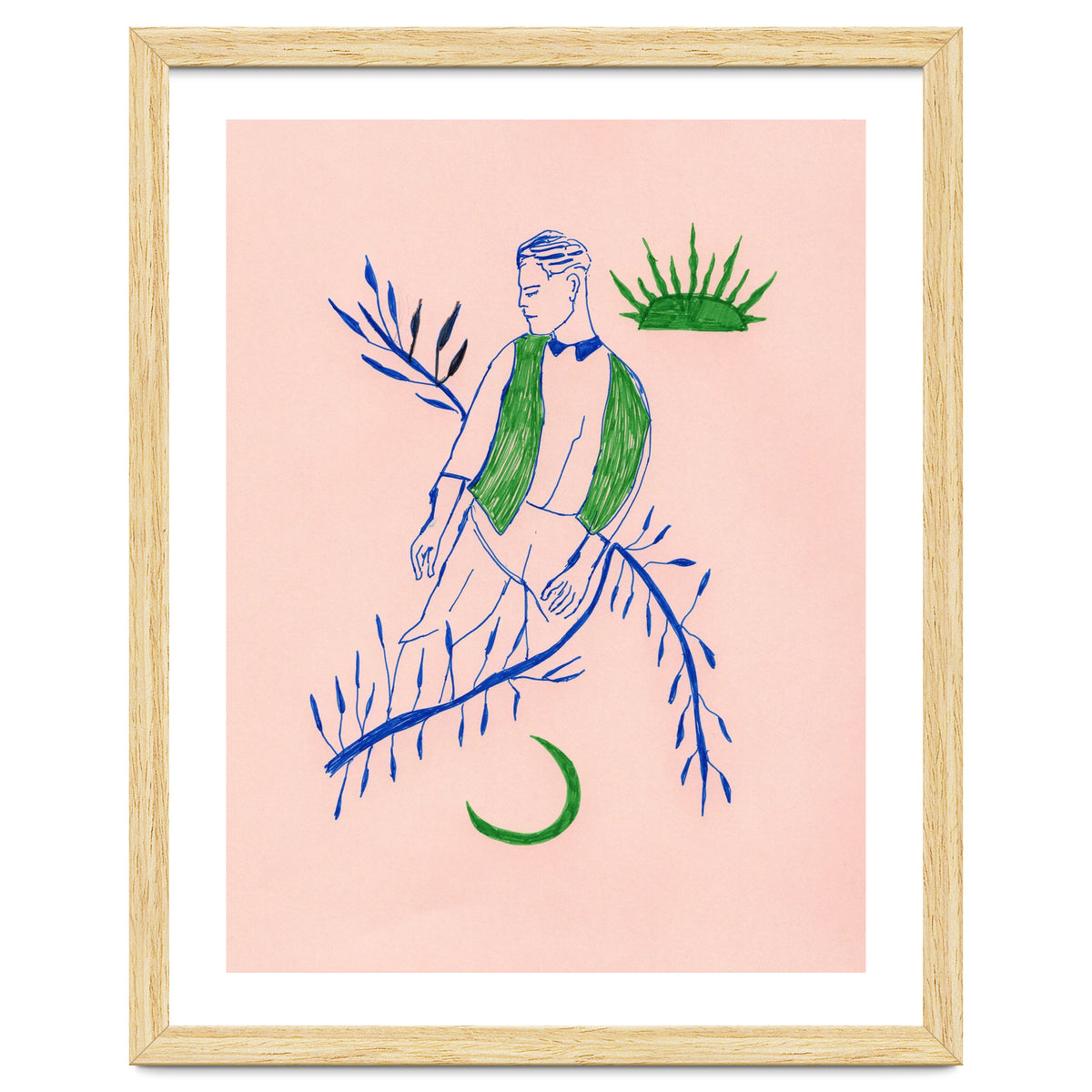 Green boy Midcentury