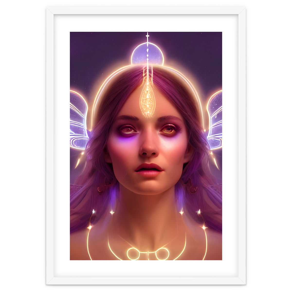 Purple Haze - Goddess of Light Digital Fantasy Artwork
