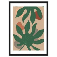 Abstract Boho Botanical Leaves