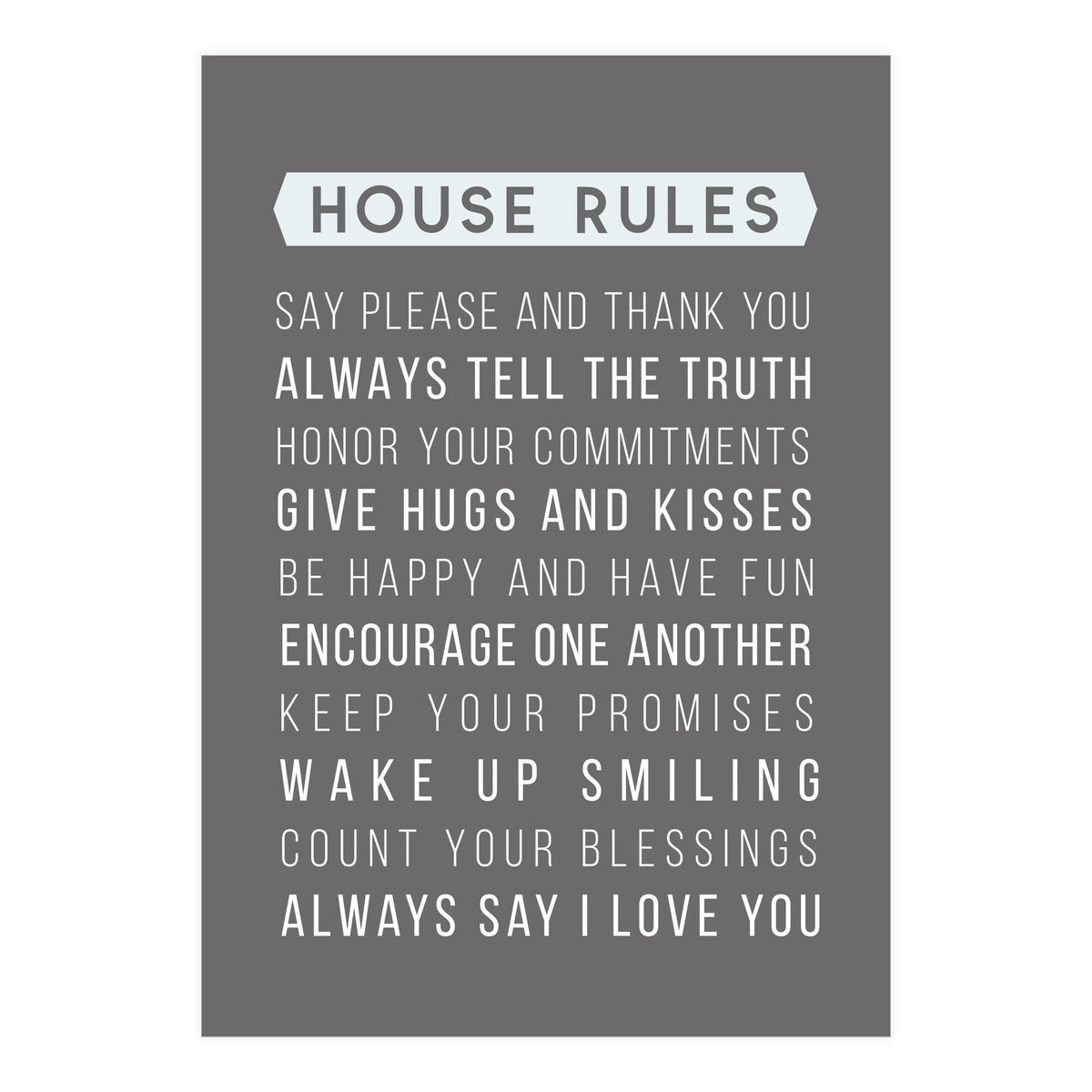 House Rules (Print Only)