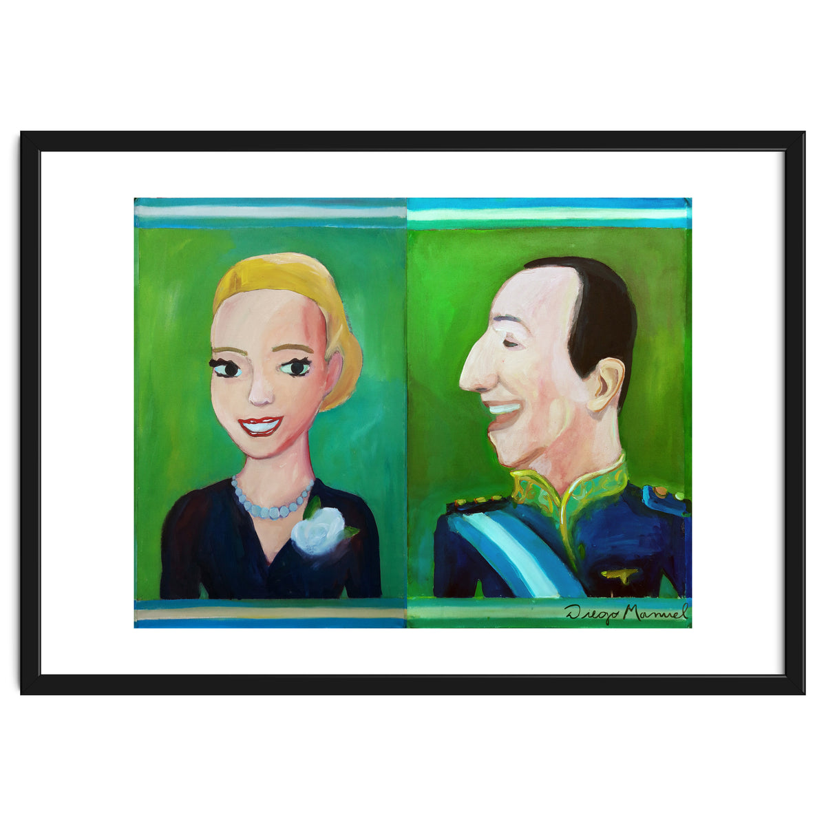 Evita y Juan Perón Díptico