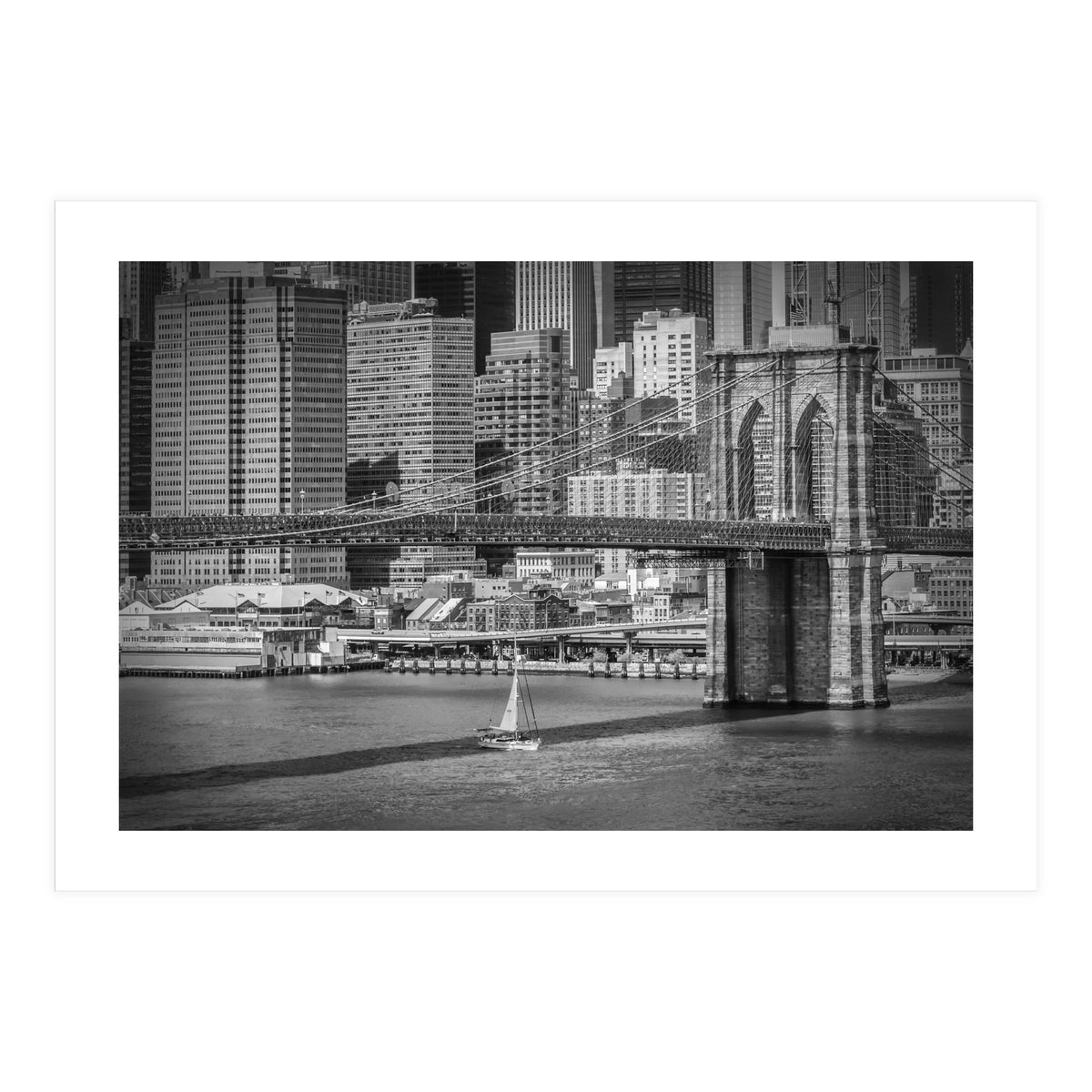 NEW YORK CITY Brooklyn Bridge & Manhattan Skyline (Print Only)