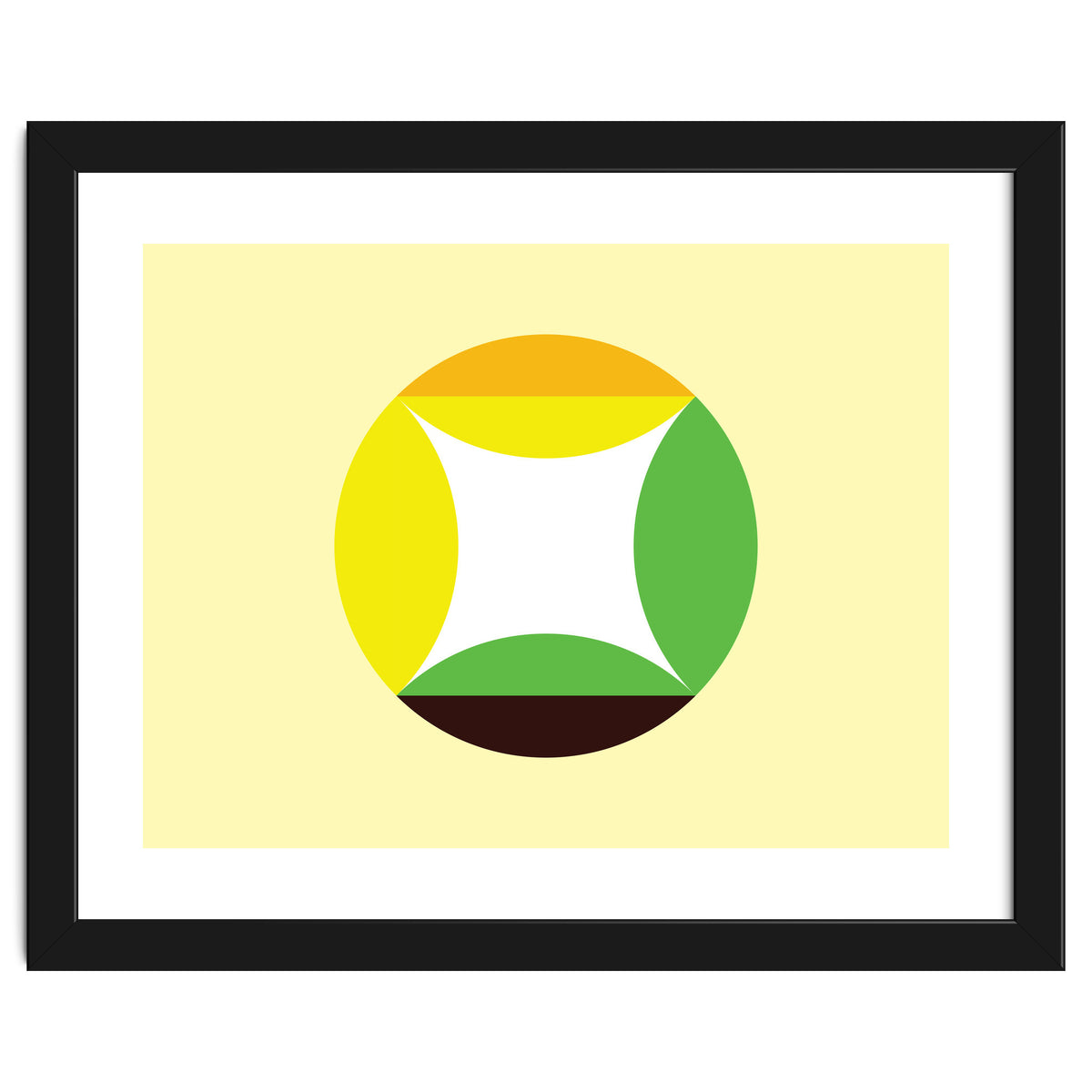 Geometric Shapes No. 21 - yellow, green & orange