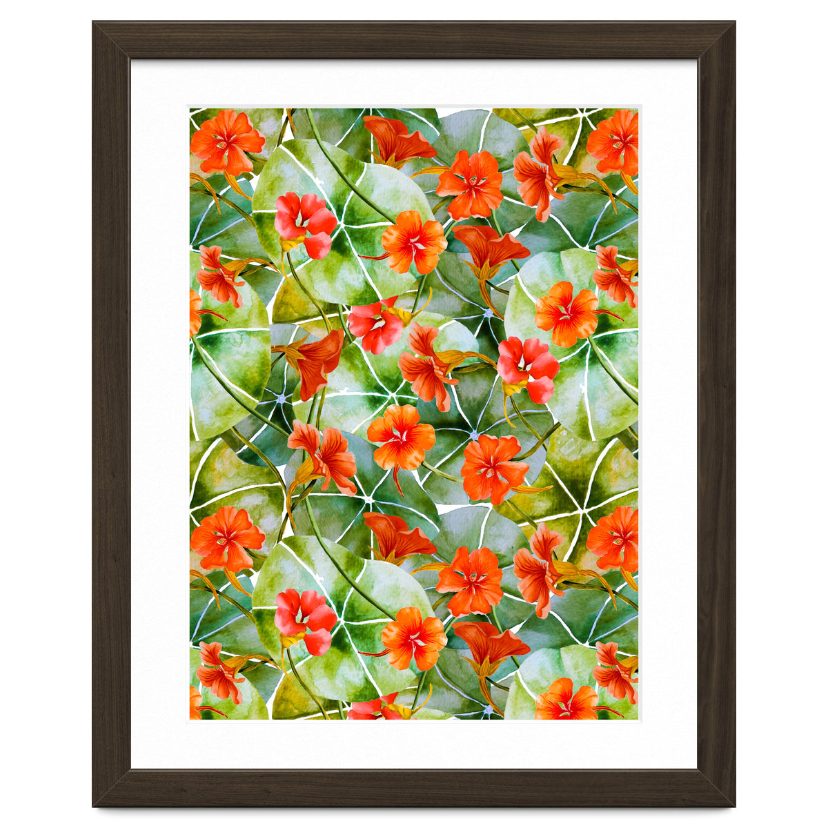 Nasturtiums watercolor 01