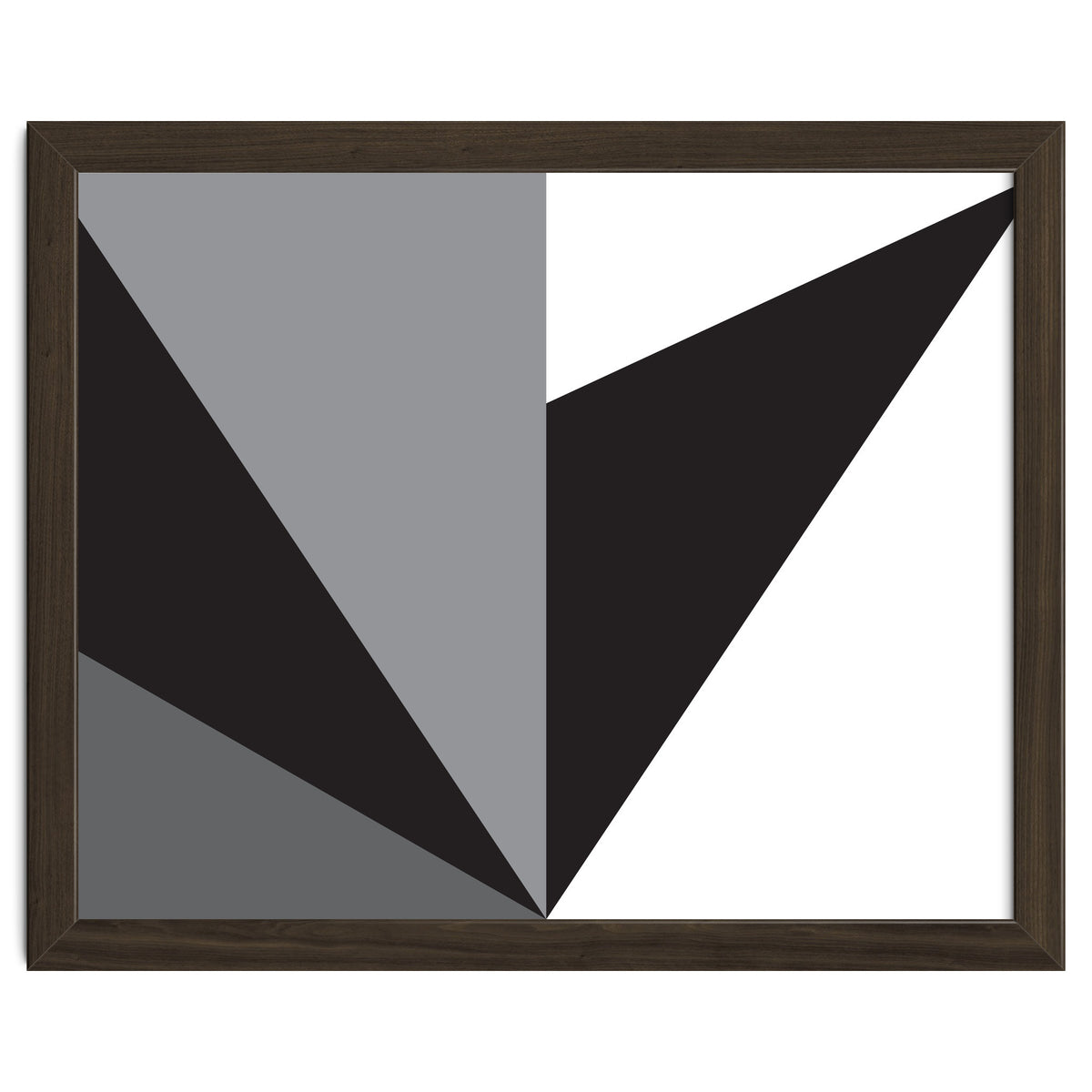 Geometric Shapes No. 76 - black, white & grey