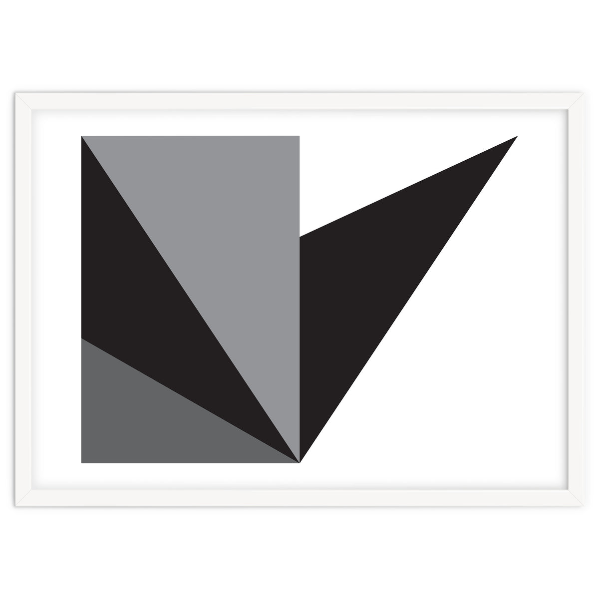 Geometric Shapes No. 76 - black, white & grey