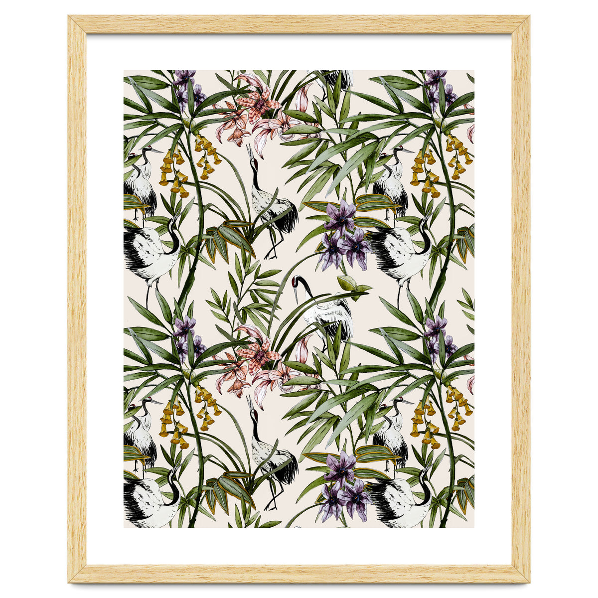 Asian crane pattern - 02