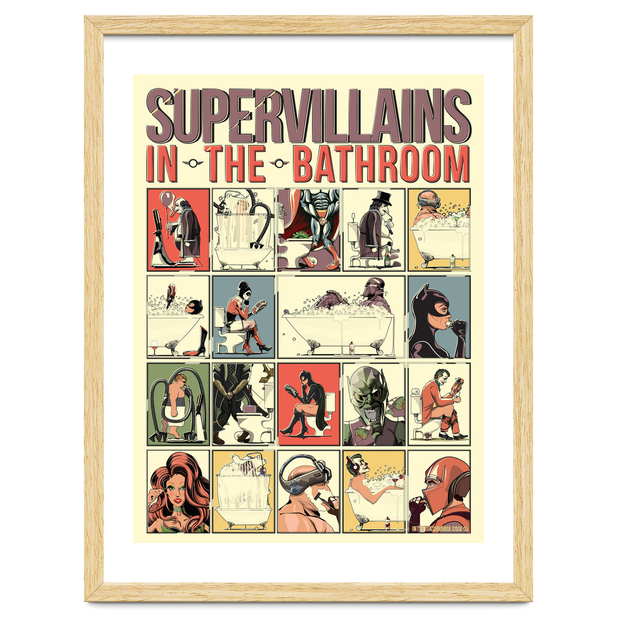 Supervillains in the Bathroom, funny Bathroom Humour