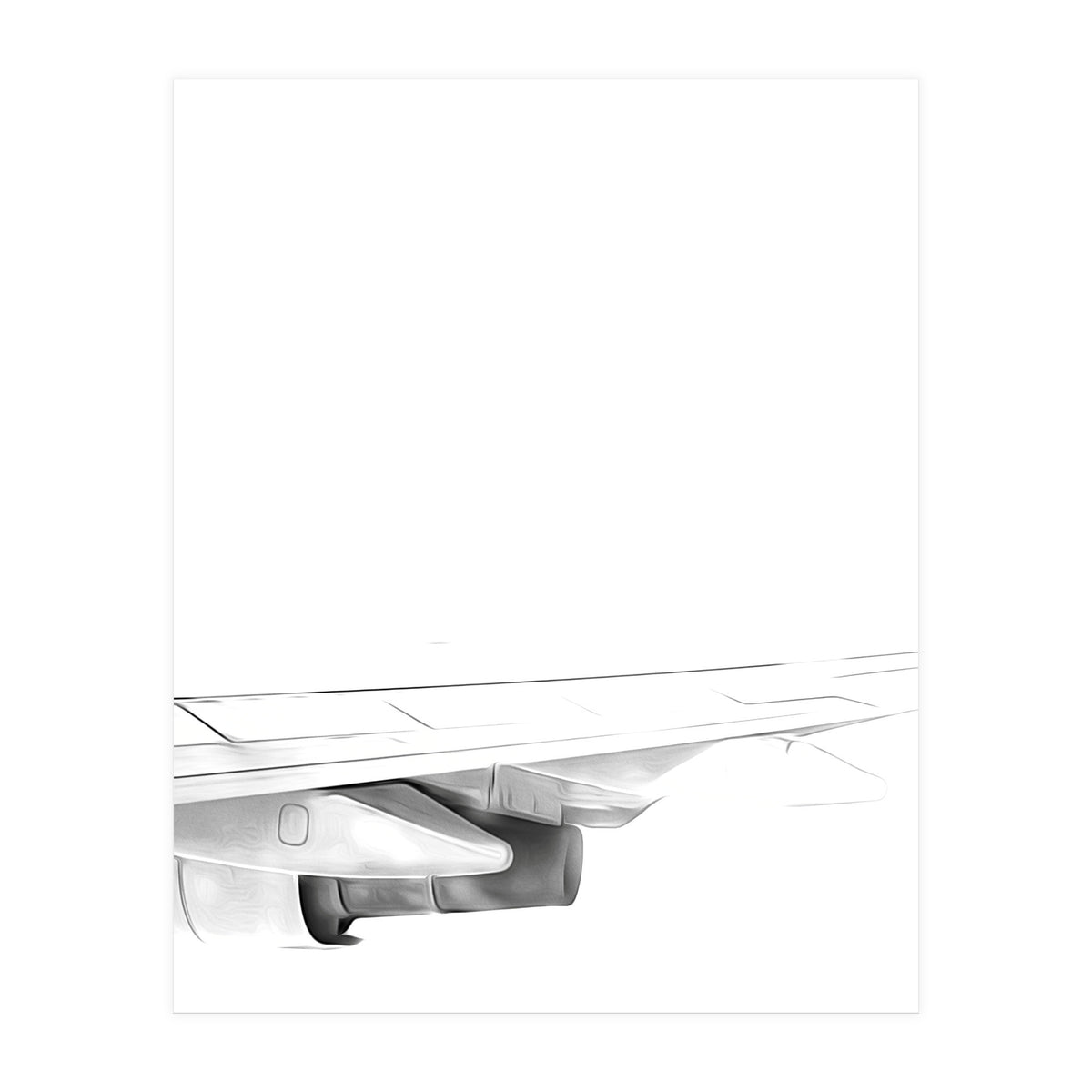 Black and White Airplane (Print Only)