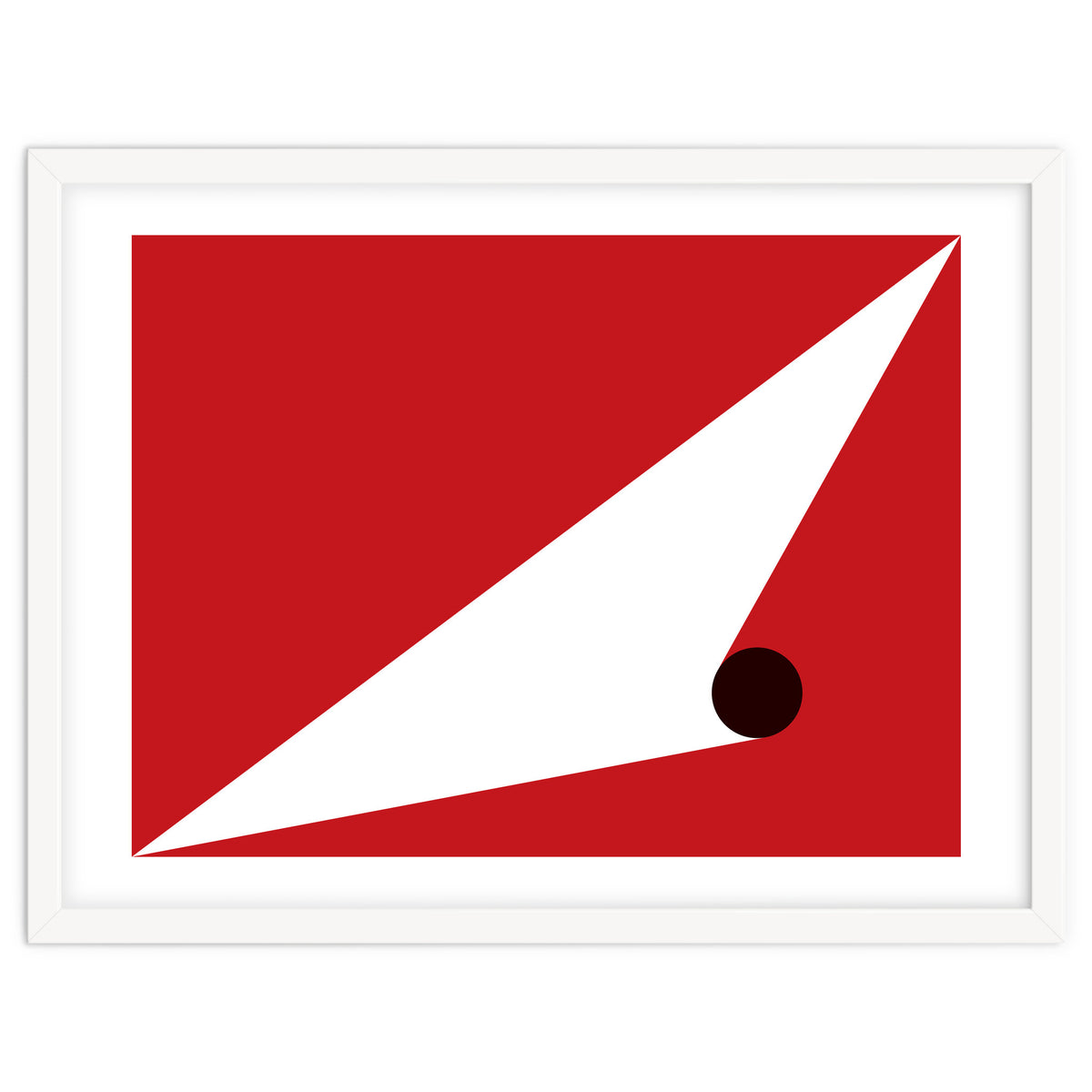 Geometric Shapes No. 71 - red, white & black