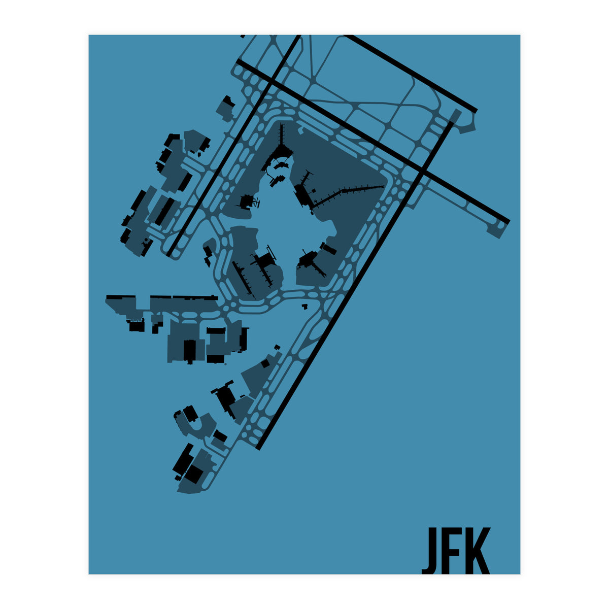 New York JFK Airport Layout (Print Only)