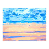 Sunset On The Shore | Beach Pastel Scenic Nature | Sea Ocean Landscape Painting (Print Only) thumbnail
