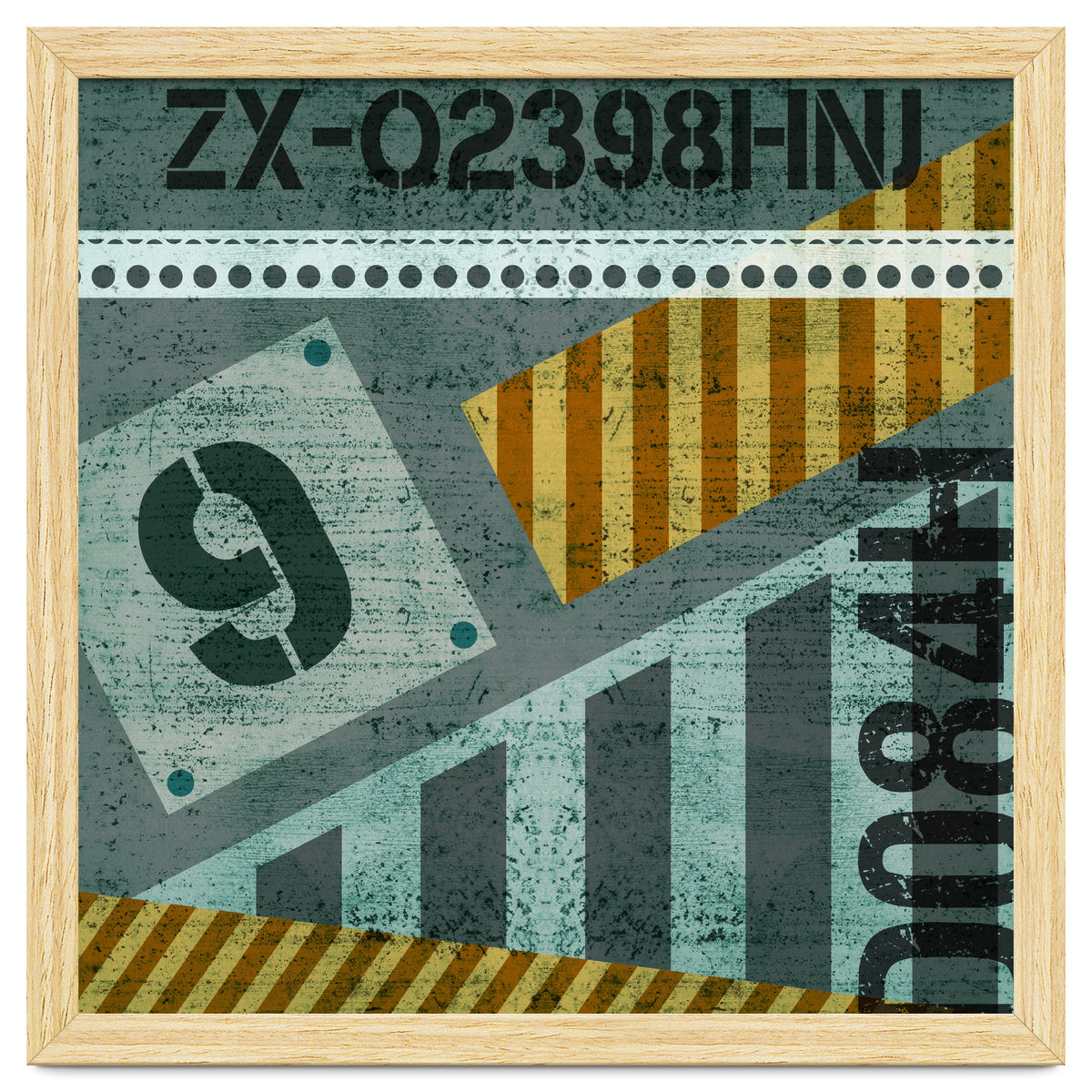 Abstract Industrial Slate And Stripes