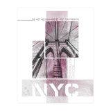 NYC Brooklyn Bridge Details | pink marble (Print Only) thumbnail