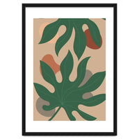 Abstract Boho Botanical Leaves