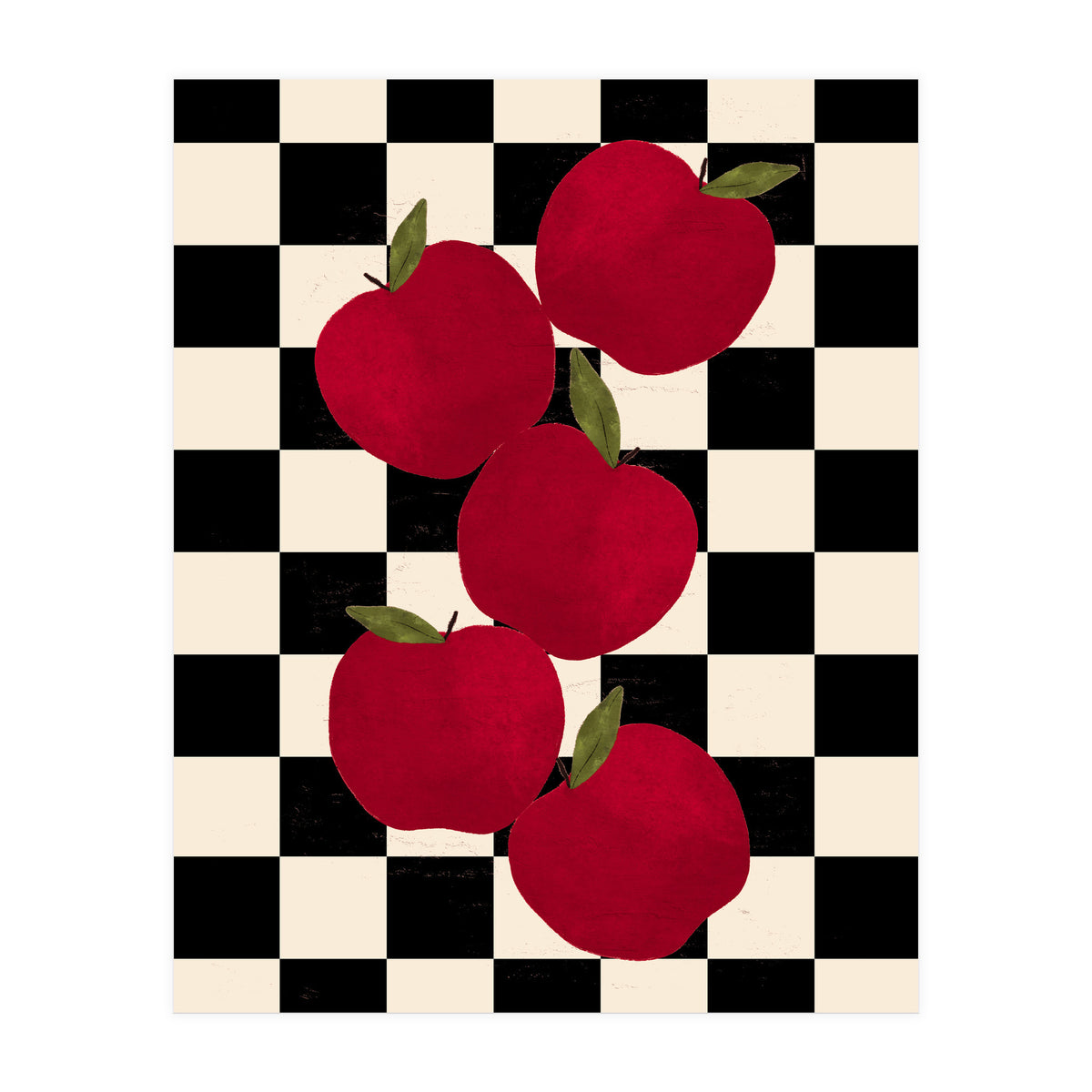 Apples on Checker (Print Only)