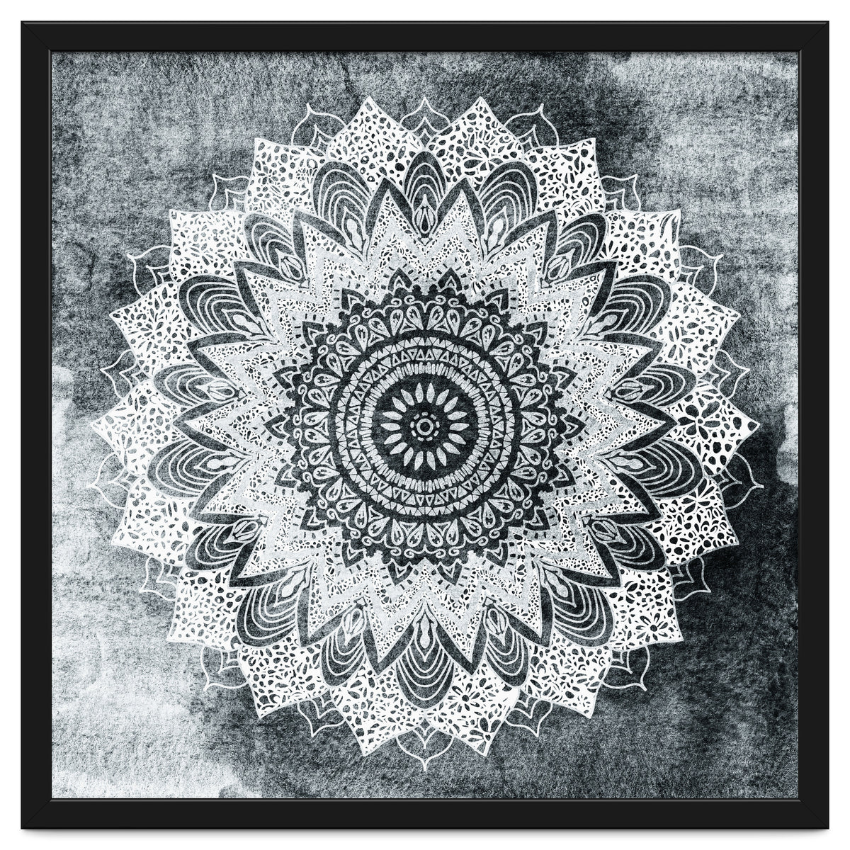 Bohochic Mandala In Gray