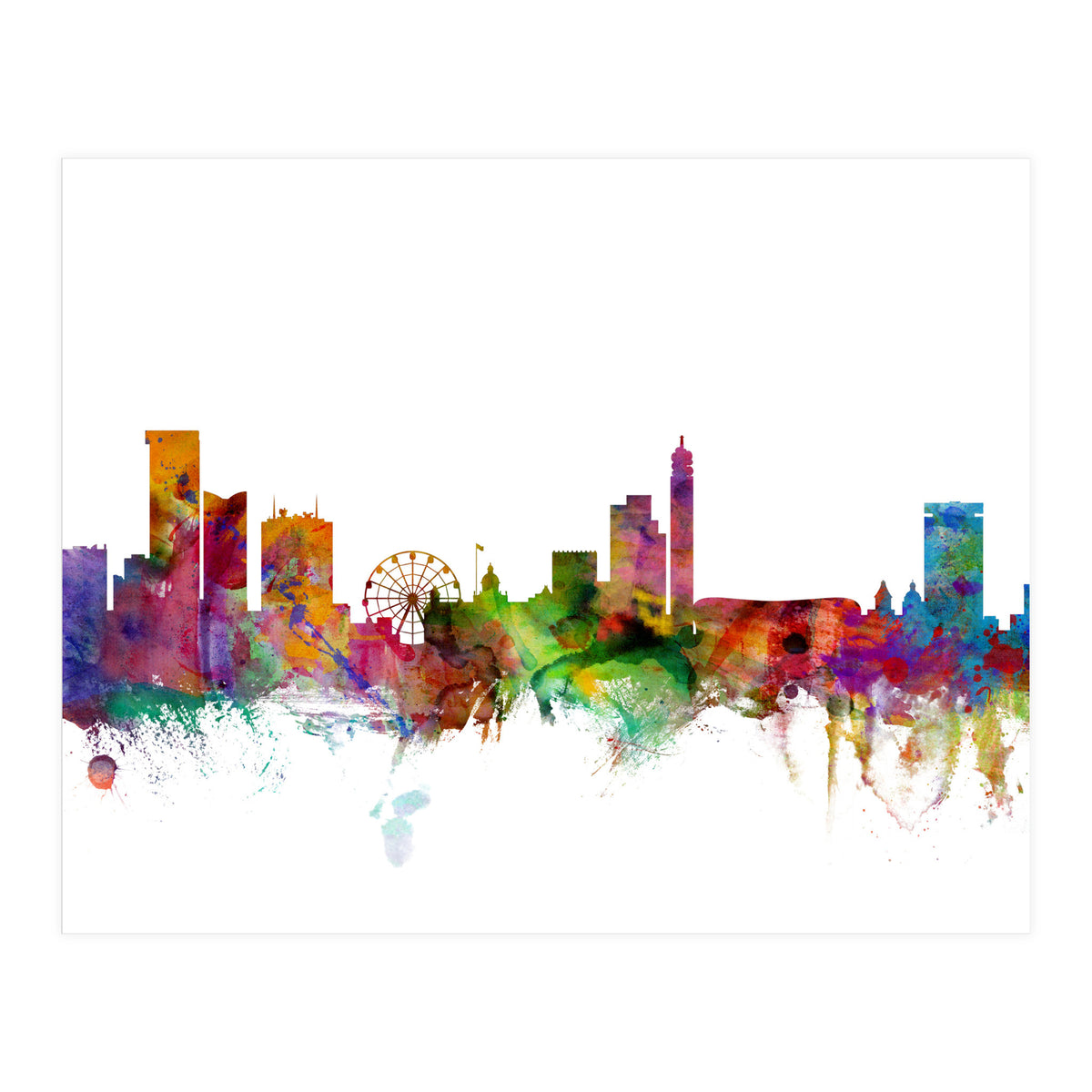 Birmingham England Skyline (Print Only)