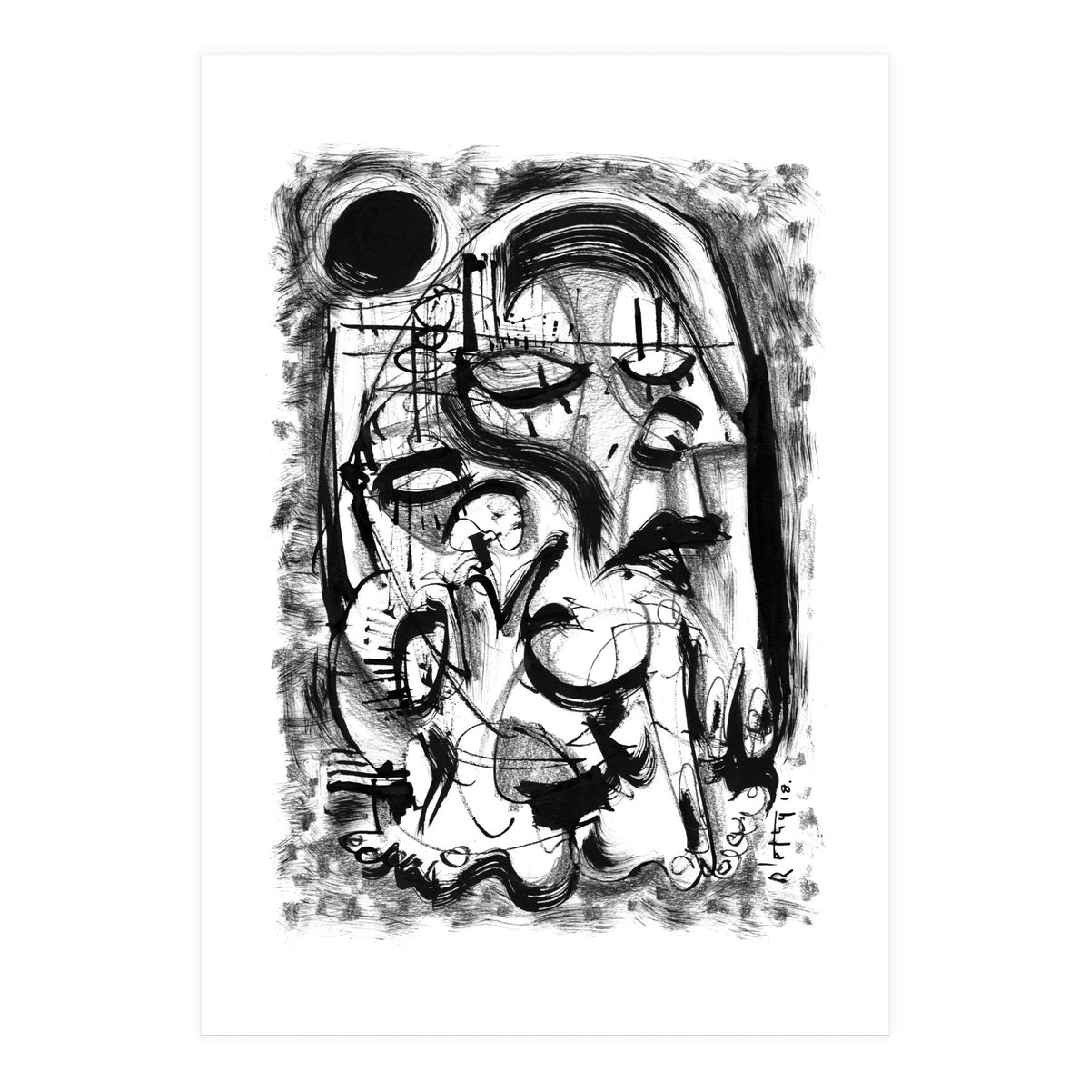 The Witch and Her Sons - b&w (Print Only)